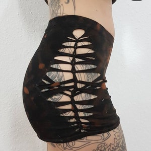 XS-4XL black short shorts hot pants cotton black cutouts cutout goa pixie forest psy boho burning gothic weave lacing slit festival