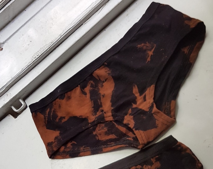 S-XXL fire flames underwear briefs hipster panty slip hotpants underwear cotton black lace sexy goa psy sacred brown