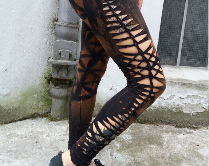 XS-4XL leggings black cutouts cut out goa pixie braided yoga psy slit burning weave flower of life yoga ribbons lacing geometric pattern