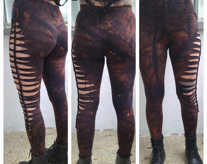 XXS-6XL leggings cutouts cut out batik tie dye ombre festival goa pixie psy cosplay yoga festival hippie rave techno weave party