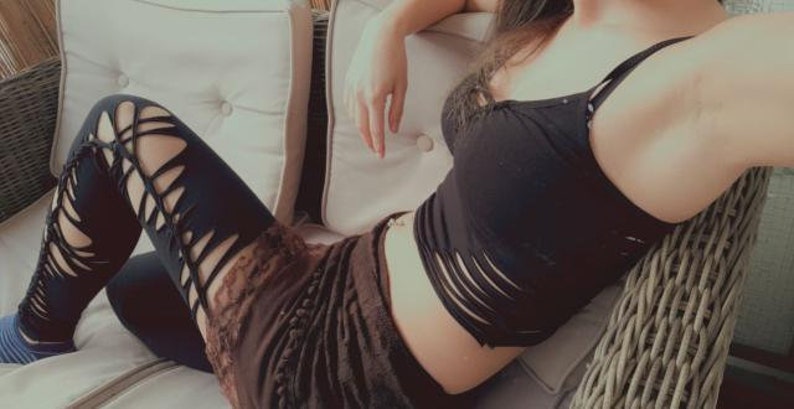 XS-XXL top tanktop croptop black cutouts cut out goa pixie psy burning woven yoga lacing elfe fee geometric tattoo pattern hooping nymph