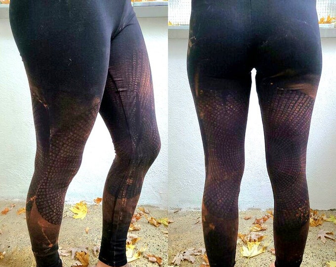 XS-4XL heart mandala leggings black orange brown goa pixie ombre labyrinth graphic psy burning yoga pattern batik graphic sacred