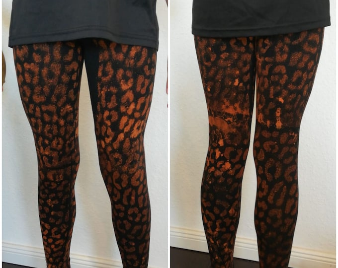 XXS-6XL leggings leopard leo tiger black brown goa pixie ombre graphic psy burning cosplay yoga pattern batik graphic sacred rave