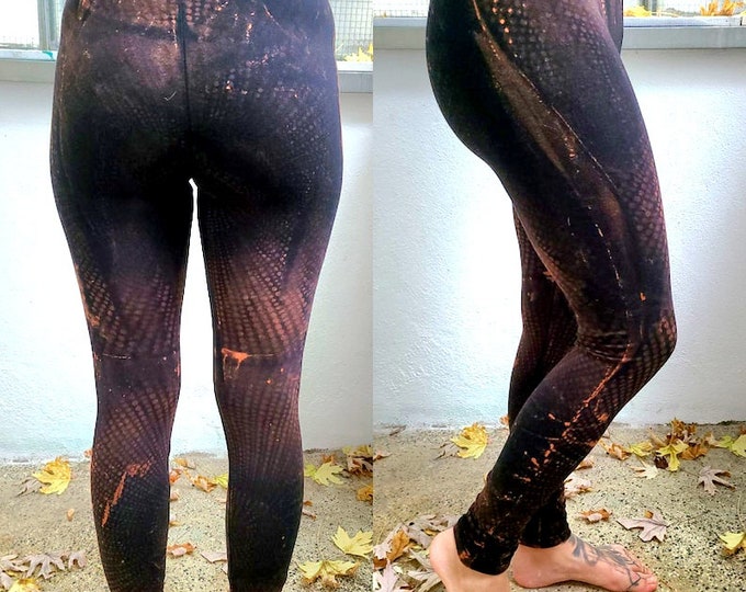 XS-4XL Mandala Flower of Life leggings black orange brown goa pixie ombre labyrinth graphic psy burning yoga pattern batik graphic sacred