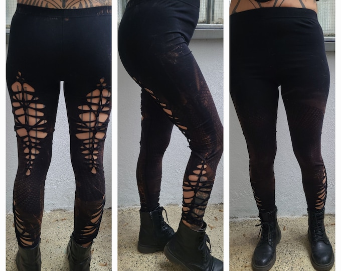 XXS-6XL leggings cutouts cut out batik tie dye ombre festival goa pixie psy cosplay yoga festival hippie rave techno weave party