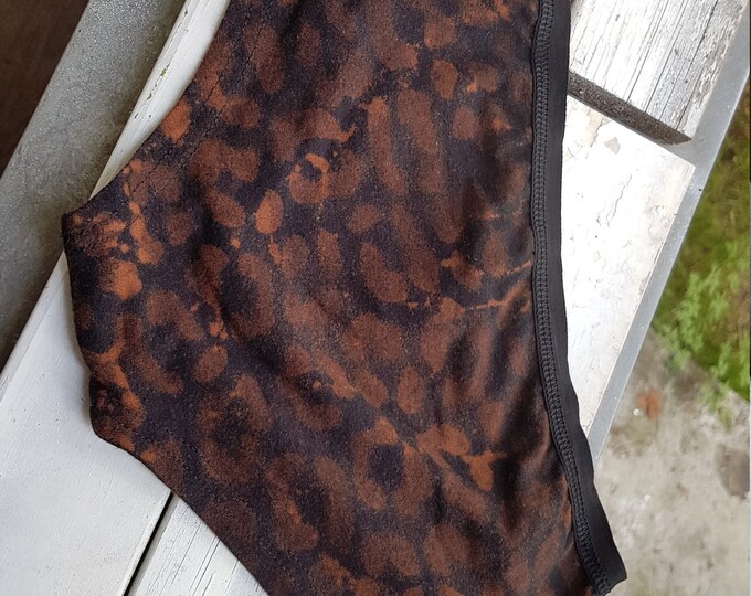 S-XXL leopard leo tiger underwear hipster panty briefs hotpants underwear cotton black lace goa psy sacred brown