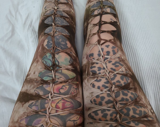 XXS-4XL frontcut leggings black cutouts cut out goa pixie braided psy burning cosplay yoga lacing geometric pattern rave knotted