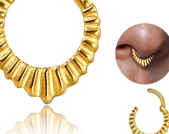 Piercing Clicker Segment Ring Septum Lip Nose Silver Gold Surgical Steel Boho Punk Daith Tragus Lobe Nostril Helix