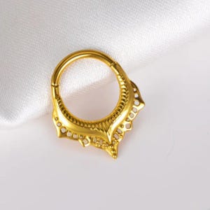 Piercing Clicker Segmentring Septum Lippe Nase silber gold Chirurgenstahl Boho Punk Daith Tragus Lobe Nostril Helix