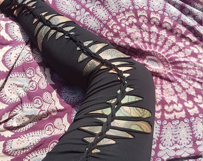 XS-4XL leggings rusty copper black orange flower of life brown goa pixie ombre psy burning cosplay yoga pattern batik sacred rave
