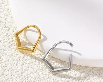 Piercing Clicker Segment Ring Septum Lip Nose Silver Gold Surgical Steel Boho Punk Daith Tragus Lobe Nostril Helix