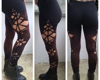 XXS-6XL leggings schwarz cutouts cut out goa pixie hooping psy burning cosplay yoga geometrisch fire save party festival gogo slit weave