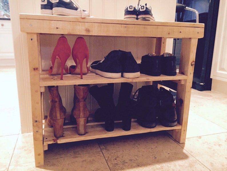 Reclaimed Timber Shoe Rack Etsy