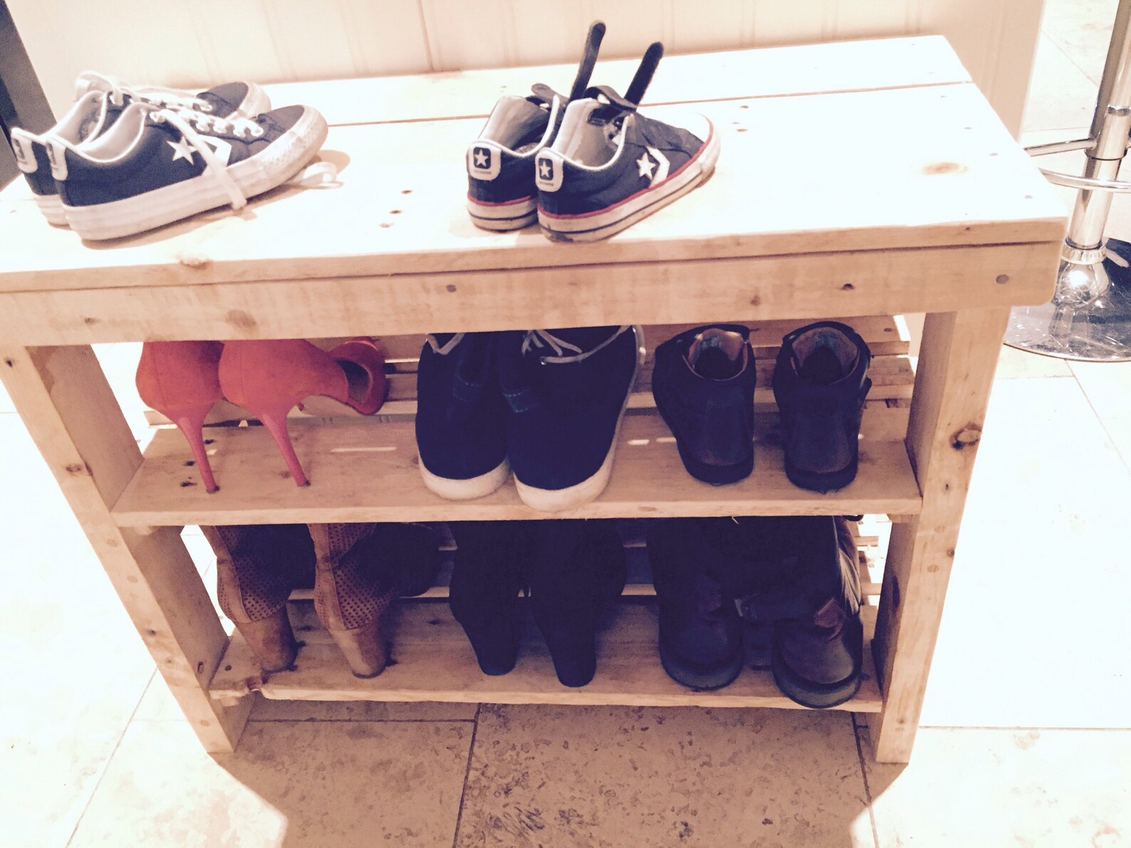 Reclaimed Timber Shoe Rack Etsy