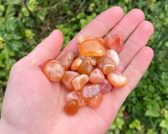 Carnelian Tumbled Stone / Crystal Polished Healing Gemstone / Carnelian Crystal / Single Specimen / Metaphysical Rocks / Medium Tumblestones