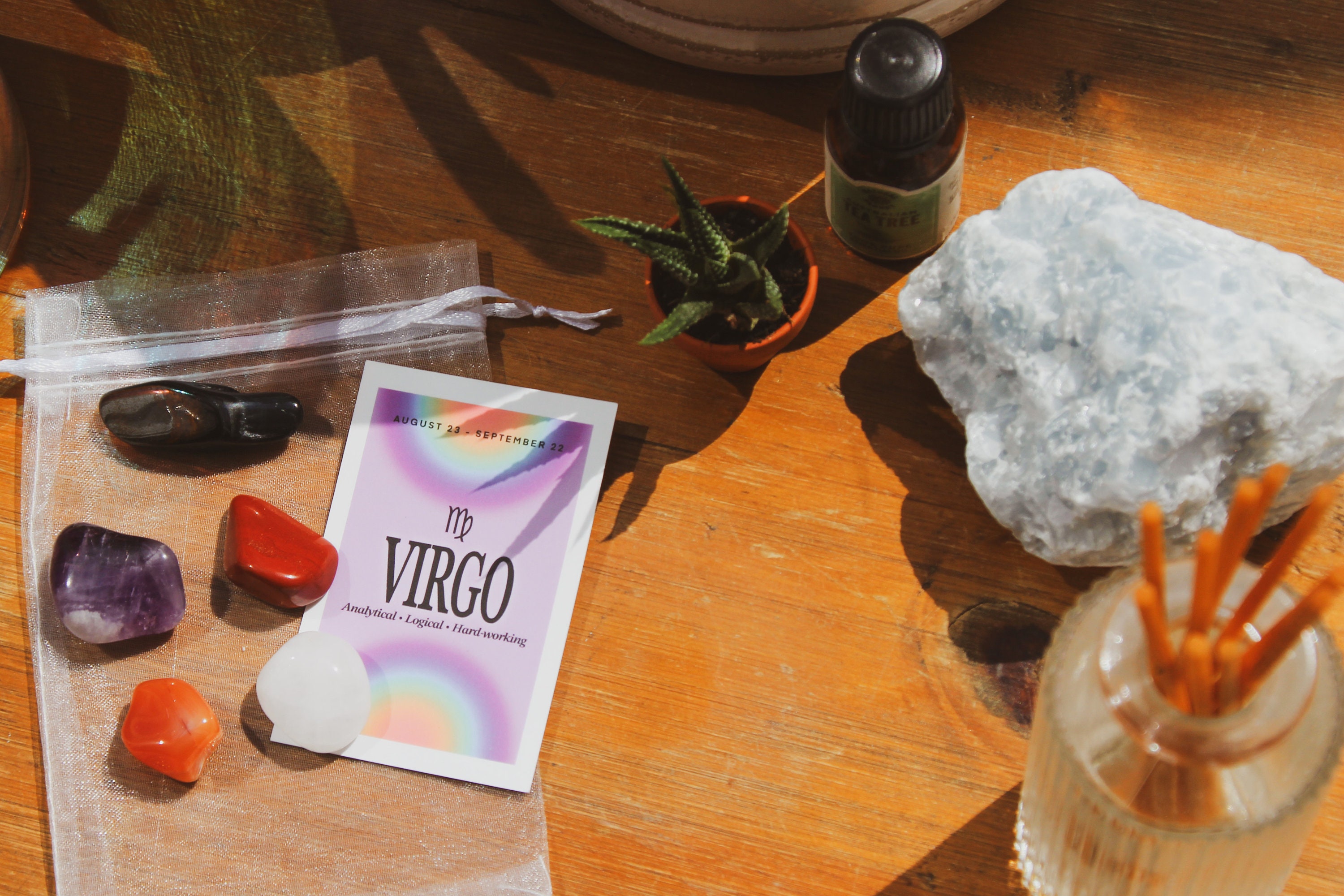 Virgo Crystal Set // Zodiac Sign Tumbled Stones - Astrology Gemstone ...