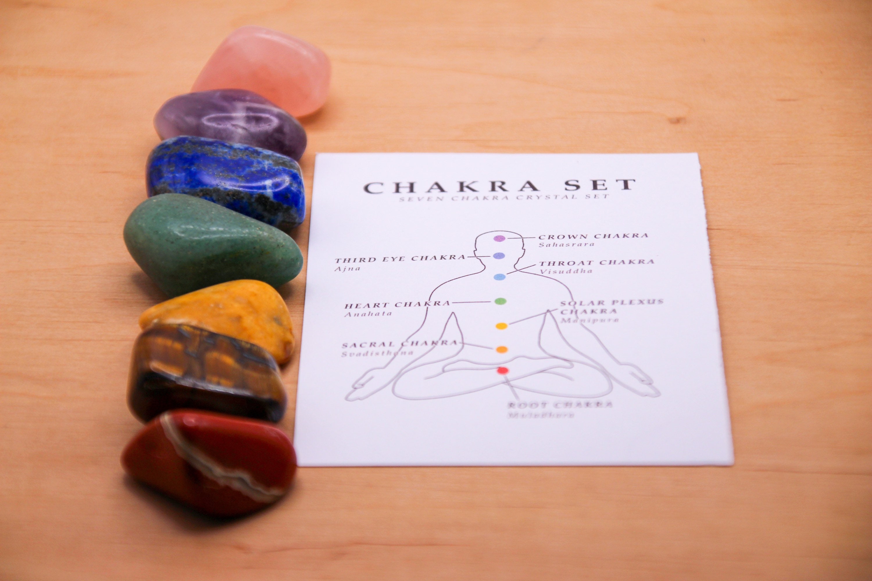 7 Crystal Chakra Set | Tumbled Stones Crystals Chakra Healing Minerals ...