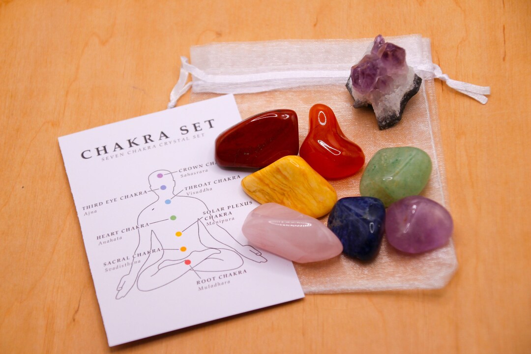 Chakra Set | Crystal Rock Kit Beginner Chakra Balancing Healing Tumbled ...