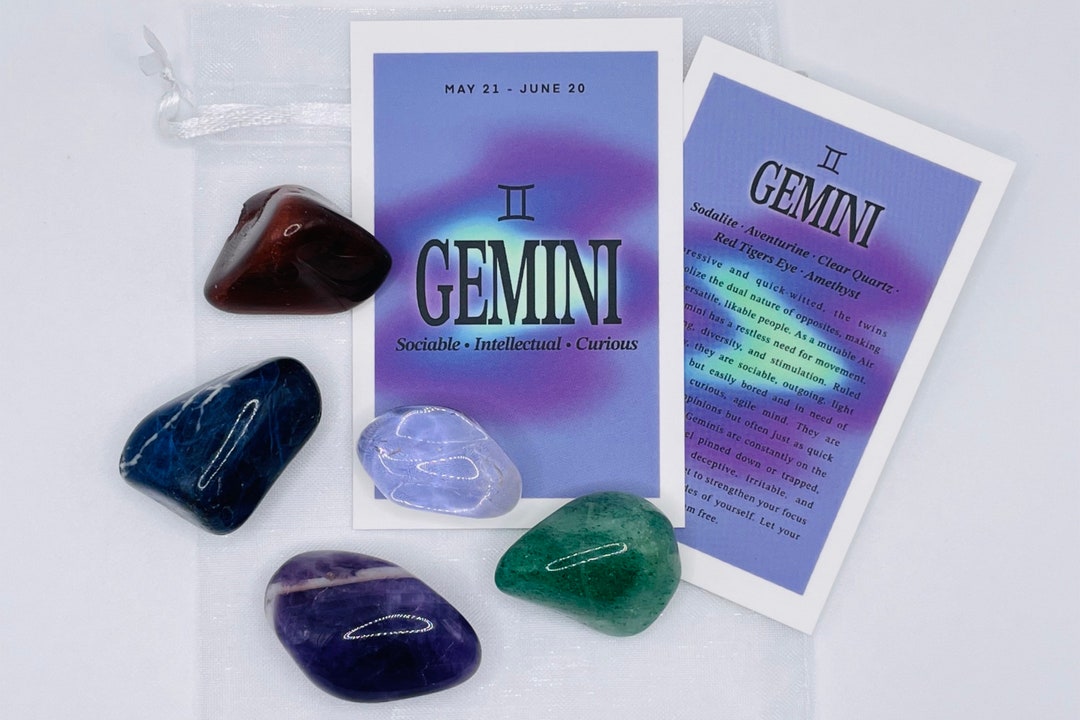 Gemini Crystal Set // Gemini Gifts - Horoscope Gemini Crystals - Zodiac ...
