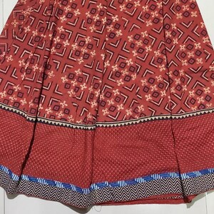 Natural Vegetable Dyed Super Flair Skirts | HandBlock Printed Skirts | Twirl skirts for Women | Girl's Speciality fun Patch Skirts