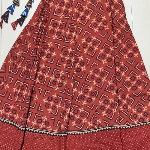 Natural Vegetable Dyed Super Flair Skirts | HandBlock Printed Skirts | Twirl skirts for Women | Girl's Speciality fun Patch Skirts