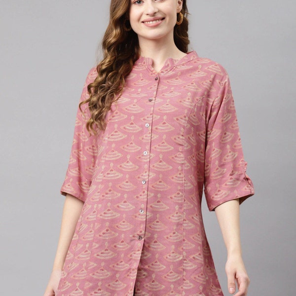 Sarah Petite to Plus Women's Tunics, printed viscose Rayon, Tunics| for women in usa,short Tops, Women’s Shirts,Cool Summer tunics S-3XL