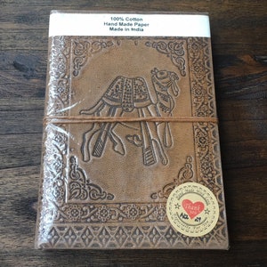 CAMEL , Symbol of PERSEVERANCE , commitment- GRATITUDE Journals,Handmade Recycled Eco Friendly Acid Free Paper & leather scraps