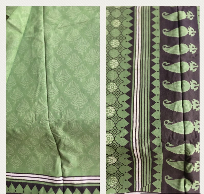 BAGRU Bagru Hand Block prints using Eco- Natural dyes mulmul Cotton sari Trendy Summer comfort saris Closeouts Free ship block prints