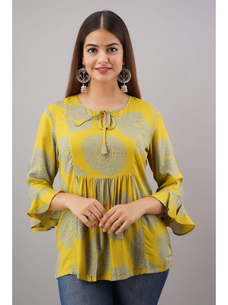 Indian Kurtis Girl/'s Women\u2019s Tunics with jacket Jacket Shell tunics Trendy Tunics Short Kurtis Ikat Tops Cotton Tunics