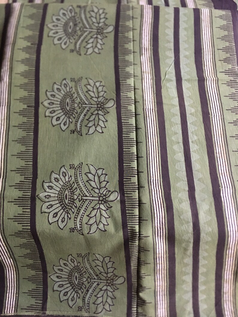 BAGRU Bagru Hand Block prints using Eco- Natural dyes mulmul Cotton sari Trendy Summer comfort saris Closeouts Free ship block prints