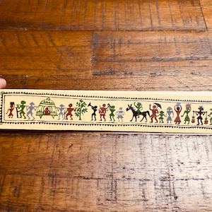 Newly weds procession | Recycled Palm leaf Long Bookmarks | Pattachitra Handmade Palm Leaf Eco Printed duo DIY | Affirmation Reminders