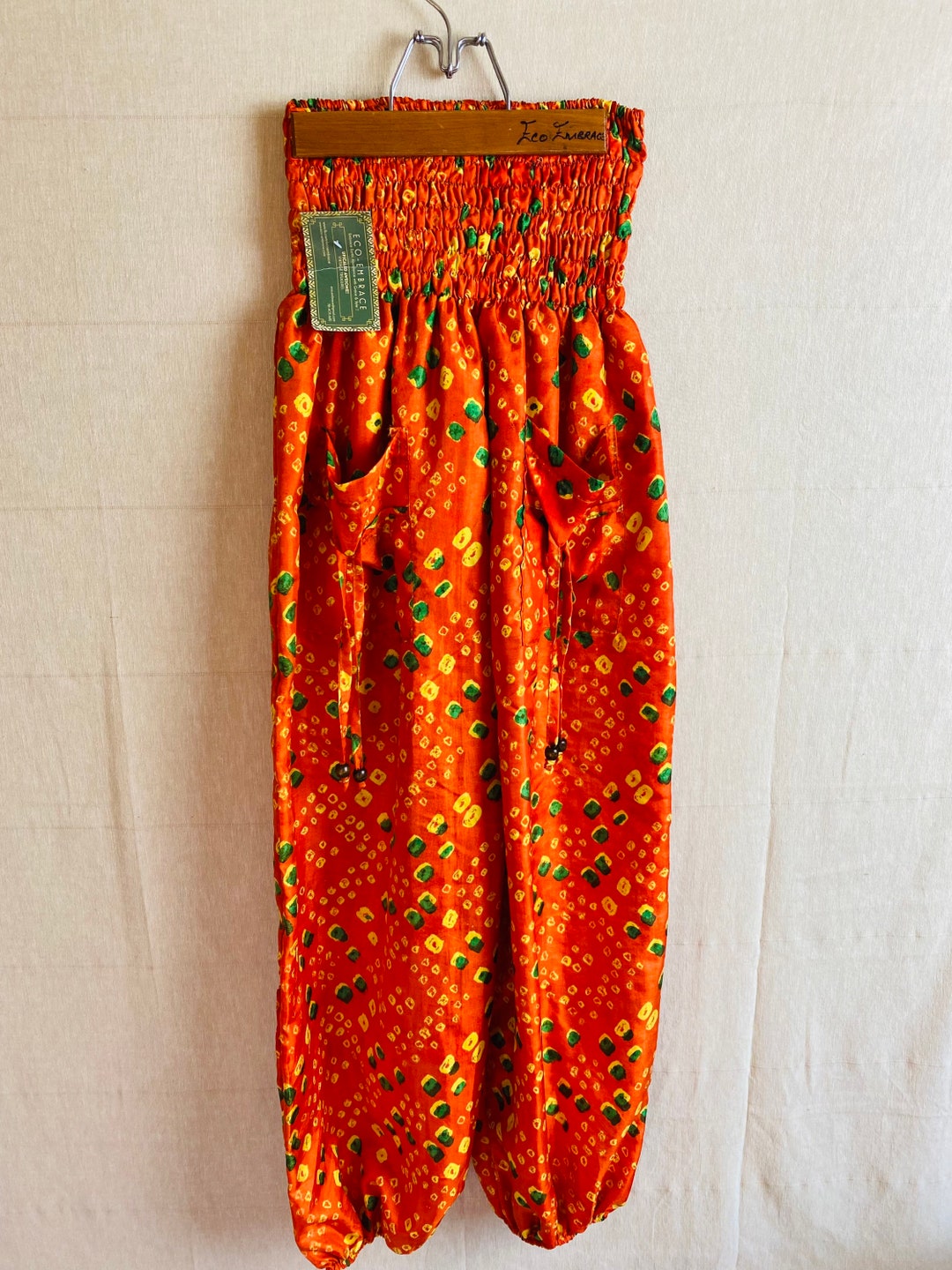 ZARA Upscaled Vintage Sari Pants Balloon Pants Cool Pants Fanta Printed