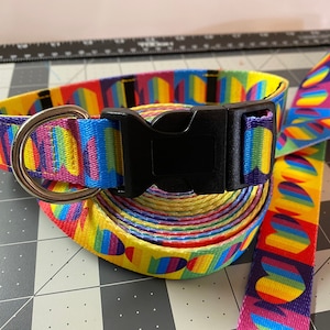 Custom Made - Rainbow Heart Eclipse®Combination Collar,  Flea and Tick Combination Collar