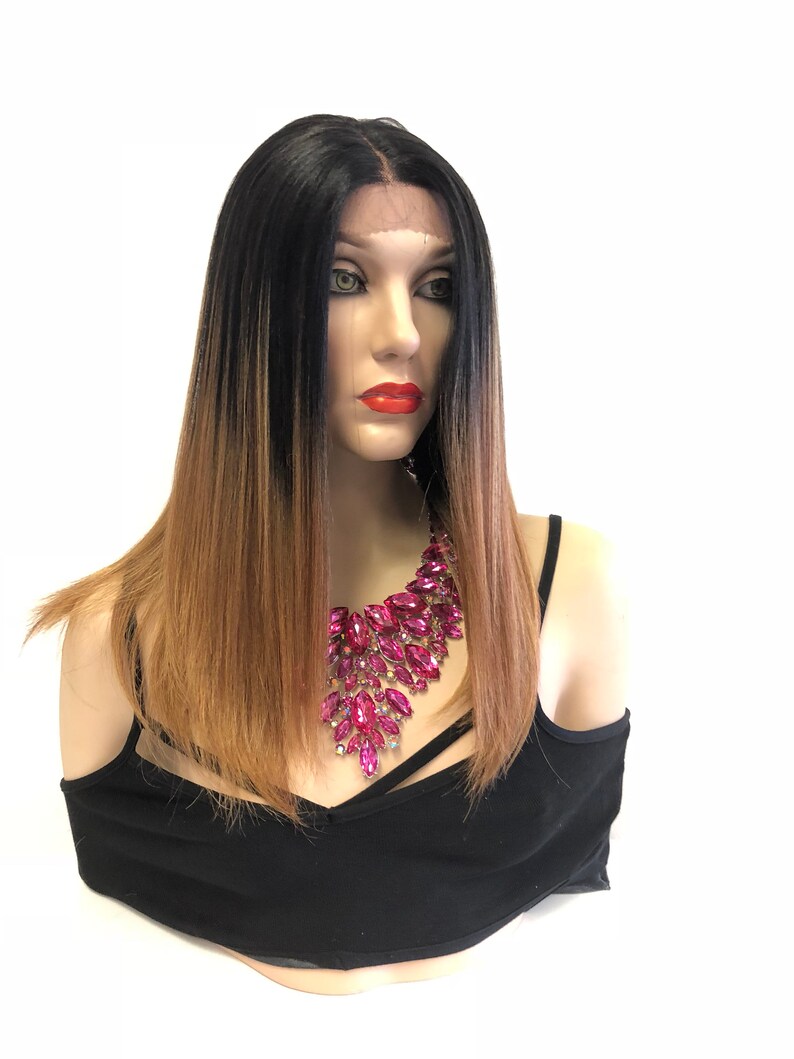 Blonde Ombre Balayage Long Wavy Hair Lace Front Wig Etsy