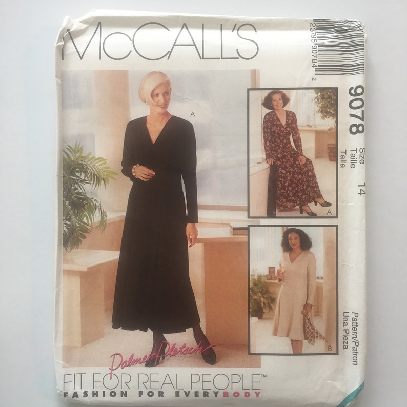 Sewing Pattern Women McCalls Maxi 9078 Size 14 Supply Slim Craft Summer Set of Two Semi Fitted Dresses Day Fashion