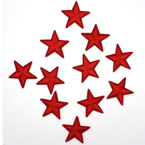 jeans with red star patches