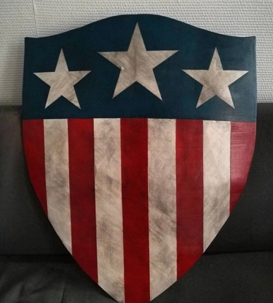 Captain America Shield WW2 3D Printed THIS IS A RAW 3d Print Etsy