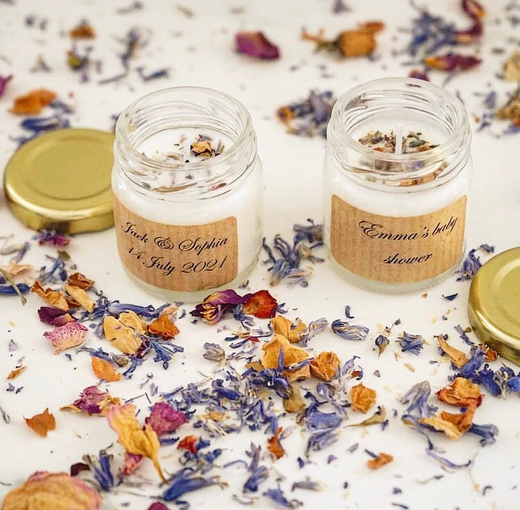 Personalised Scented Candle Wedding Favours / Bridesmaids Etsy
