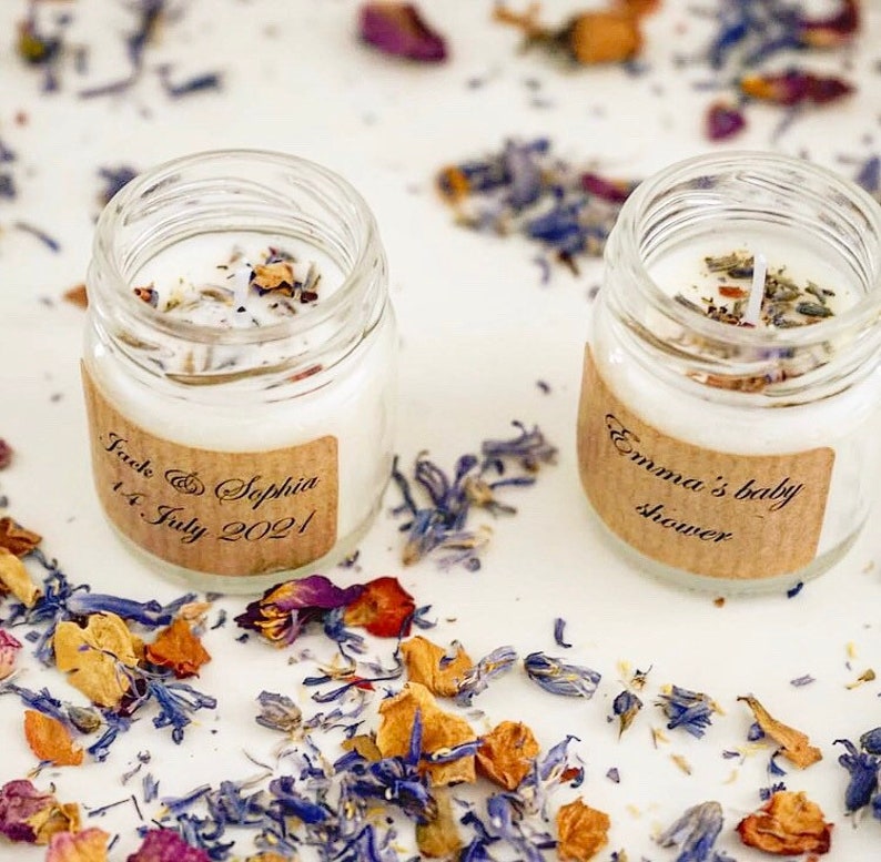 Personalised Scented Candle Wedding Favours / Bridesmaids Etsy