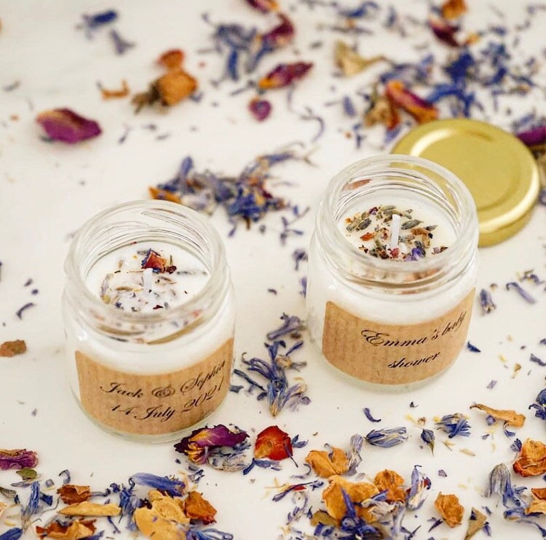 Personalised Scented Candle Wedding Favours / Bridesmaids Etsy