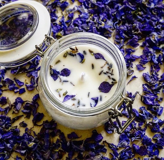 WILD BLUEBELL Handpoured Eco Soy Scented Candle - Boutique Candle - Candle Jar - Wedding Gift - Non Toxic Candle - Handmade Candle - Vegan