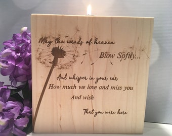 Memorial Gift, In Memory of Sympathy Gift, In Loving Memory, In Memory Of, Sympathy Gift, Custom Wood Rememberance Candle, Gift For Couples