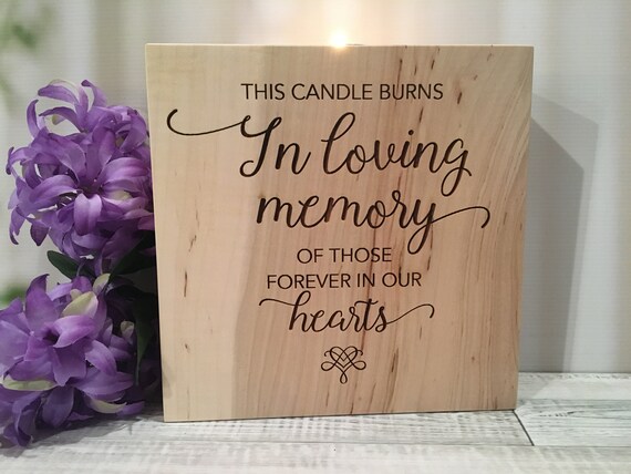 This Candle Burns In Loving Memory Wedding Memorial Candle Etsy