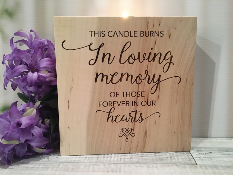 This Candle Burns in Loving Memory Wedding Memorial Candle Etsy New