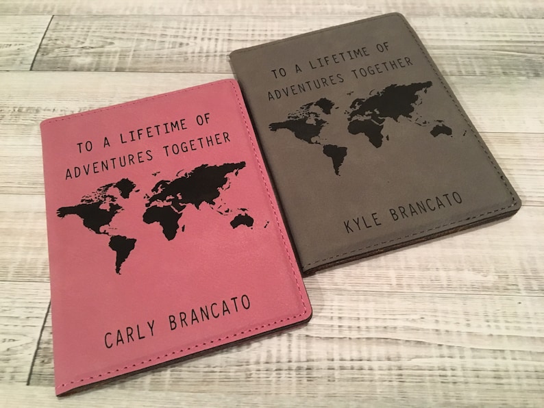 Wedding Gift His and Hers Personalized Passport Cover Holder Etsy