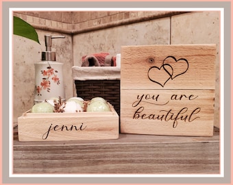 Bath Bomb Gift Set Personalized, 5 oz | 1.5 oz Bath Bombs, Valentine's Day Gift, Mothers Day Gift, Gift for Her, Gift for Mom, Bath Bomb Set