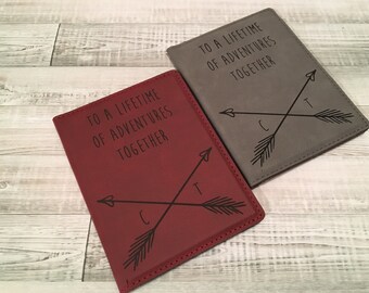 Wedding Gift His and Hers Personalized Passport Cover Holder Passport Wallet Mr & Mrs Gift Destination Wedding Honeymoon Gift Couples Gift