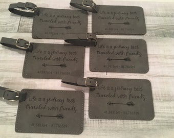 Bridesmaid Set Of 6, Personalized Luggage Tags, Bridesmaid Luggage Tag, Bridal Party, Wedding Party, Maid Of Honor, Luggage Tags