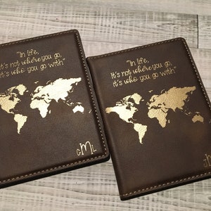 Wedding Gift His and Hers Personalized Passport Cover Holder Passport Wallet Mr & Mrs Gift Destination Wedding Honeymoon Gift Couples Gift
