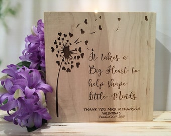 It Takes A Big Heart To Shape Little Minds, Year End Gift, Personalized Teacher Gift, Teacher Retirement, Gifts for Teacher, Engraved Candle